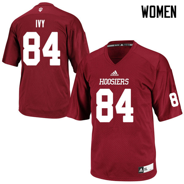 Women #84 TJ Ivy Indiana Hoosiers College Football Jerseys Sale-Crimson